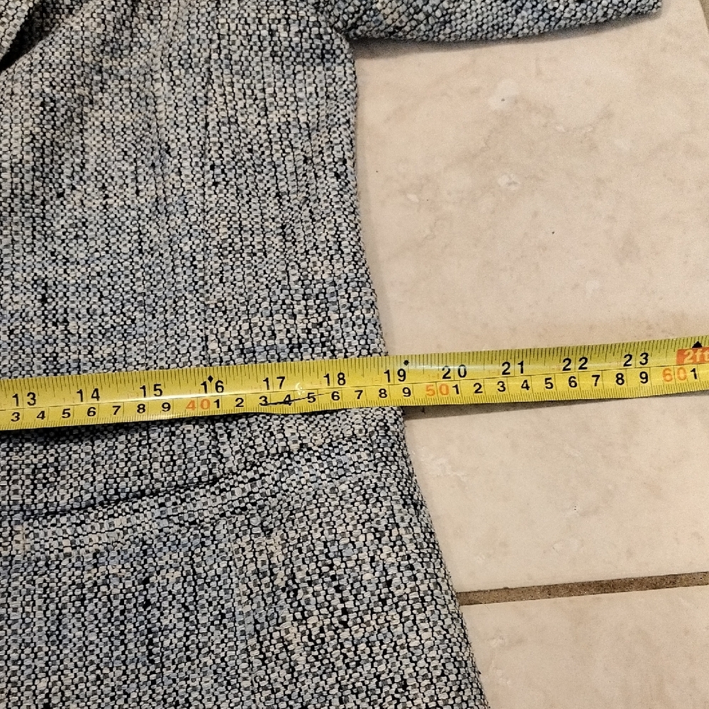 Vintage‎ Silk Gray Blazer Jacket. High End Designer Piece Size Large - Picture 6 of 8